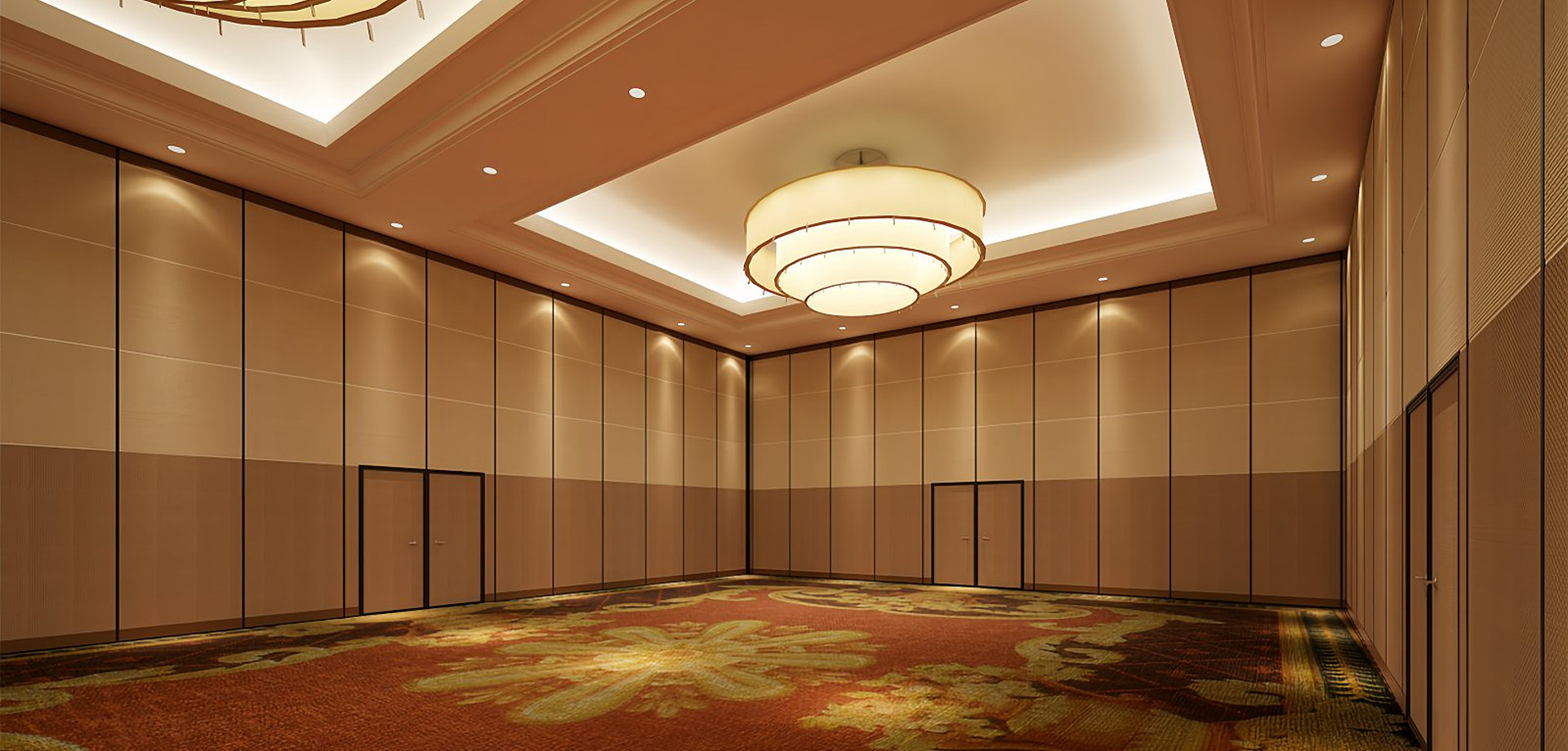 Acoustic partition installation in a commercial building