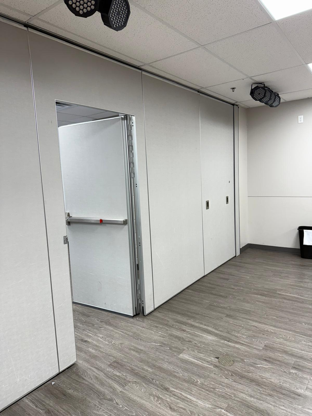 Fabric-Face Operable Partition Wall with Vision Window — Rw 55 dB